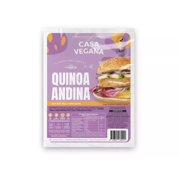 Casa vegana medallones quinoa Andina