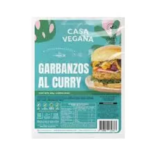 Casa vegana medallones garbanzos al curry